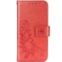 Etui de téléphone Fleurs de Trèfle Galaxy A21s - Rouge