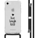 imoshion Coque Design avec cordon iPhone SE (2022 / 2020) / 8 / 7 - Live Laugh Love