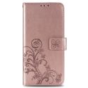 Etui de téléphone Fleurs de Trèfle Huawei Y6 (2019) - Rose