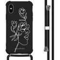 imoshion Coque Design avec cordon iPhone X / Xs - Woman Flower Black