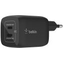 Belkin ﻿Adaptateur Boost↑Charge™ GaN Pro 2 ports - USB-C - 65 W - Noir