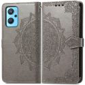 imoshion Etui de téléphone portefeuille Mandala Realme 9i - Gris