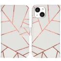 iMoshion Coque silicone design iPhone 14 - White Graphic