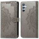 imoshion Etui de téléphone portefeuille Mandala Samsung Galaxy A34 (5G) - Gris