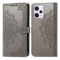 iMoshion Etui de téléphone portefeuille Mandala Xiaomi Redmi Note 12 Pro Plus - Gris