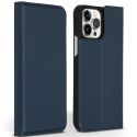 Accezz Étui de téléphone Slim Folio en cuir de qualité supérieure iPhone 13 Pro Max - Bleu foncé