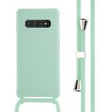 iMoshion ﻿Coque en silicone avec cordon Samsung Galaxy S10 Plus - Menthe verte