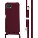 imoshion ﻿Coque en silicone avec cordon Samsung Galaxy A22 (5G) - Rouge foncé