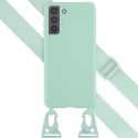 Selencia Coque silicone avec cordon amovible Samsung Galaxy S21 FE - Turquoise