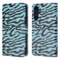 imoshion ﻿Étui de téléphone portefeuille Design Samsung Galaxy A34 (5G) - Black Blue Stripes