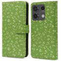 imoshion Étui de téléphone portefeuille Design Xiaomi Redmi Note 13 Pro (5G) / Poco X6 - Green Flowers