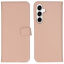 Selencia Étui de téléphone portefeuille en cuir véritable Samsung Galaxy A35 - Dusty Pink