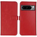 Selencia Étui de téléphone portefeuille en cuir véritable Google Pixel 8 Pro - Rouge