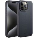 Accezz Coque arrière en cuir avec MagSafe iPhone 15 Pro Max - Onyx Black