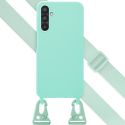 Selencia Coque silicone avec cordon amovible Samsung Galaxy A25 (5G) - Turquoise