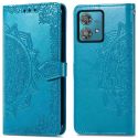 imoshion Etui de téléphone portefeuille Mandala Motorola Edge 40 Neo - Turquoise