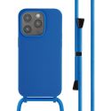 iMoshion ﻿Coque en silicone avec cordon iPhone 14 Pro - Bleu