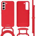 imoshion Coque de couleur avec cordon amovible Samsung Galaxy S22 - Rouge