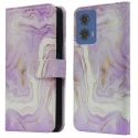 imoshion Étui de téléphone portefeuille Design Motorola Moto G04 / G24 - Purple Marble