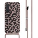 imoshion Coque design en silicone avec cordon Samsung Galaxy A55 - Animal Pink