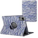 imoshion Coque tablette Design rotatif à 360° Lenovo Tab M11 - White Blue Stripes