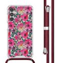 imoshion Coque Design avec cordon Samsung Galaxy A14 (5G/4G) - Flower Water