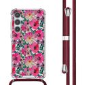 imoshion Coque Design avec cordon Samsung Galaxy A35 - Flower Water