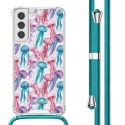 imoshion Coque Design avec cordon Samsung Galaxy S22 Plus - Jellyfish Watercolor