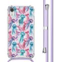 imoshion Coque Design avec cordon iPhone Xr - Jellyfish Watercolor