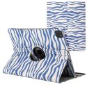 imoshion Coque tablette Design rotatif à 360° iPad Air 13 inch (2024) M2 - White Blue Stripes