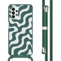 imoshion Coque design en silicone avec cordon Samsung Galaxy A13 (4G) - Petrol Green Groovy