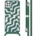 imoshion Coque design en silicone avec cordon Samsung Galaxy A22 (5G) - Petrol Green Groovy