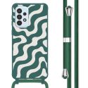 imoshion Coque design en silicone avec cordon Samsung Galaxy A33 - Petrol Green Groovy