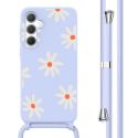 imoshion Coque design en silicone avec cordon Samsung Galaxy A35 - Lila Flower Distance