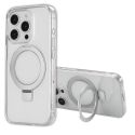 Accezz Coque Ring Stand avec MagSafe iPhone 15 Pro - Transparent