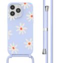 imoshion Coque design en silicone avec cordon iPhone 14 Pro Max - Lila Flower Distance