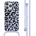 imoshion Coque design en silicone avec cordon iPhone 14 Pro Max - Animal Lila