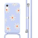 imoshion Coque design en silicone avec cordon iPhone Xr - Lila Flower Distance