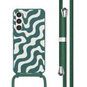 imoshion Coque design en silicone avec cordon Samsung Galaxy S23 - Petrol Green Groovy