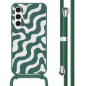 imoshion Coque design en silicone avec cordon Samsung Galaxy S23 FE - Petrol Green Groovy