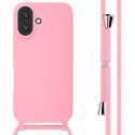 imoshion Coque en silicone avec cordon iPhone 16 - Rose