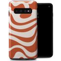 Selencia Coque arrière Vivid Samsung Galaxy S10 - Dream Swirl Orange