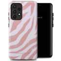 Selencia Coque arrière Vivid Samsung Galaxy A52(s) (5G/4G) - Colorful Zebra Old Pink