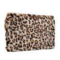 imoshion Pochette ordinateur Fluffy 15-16 pouces - Leopard Orange